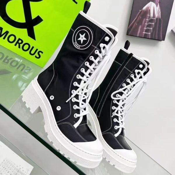 r women boots d-rise black technical fabric luxury high heel ankle boots with box 35-40
r women boots d-rise black technical fabric luxury high heel ankle boots with box 35-40