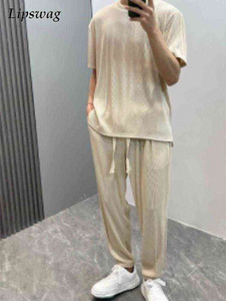 streetwear men fashion solid color outfits spring summer suits short sleeve o neck and pantsuits mens casual two piece sets t220819, Gray
streetwear men fashion solid color outfits spring summer suits short sleeve o neck and pantsuits mens casual two piece sets t220819, Gray