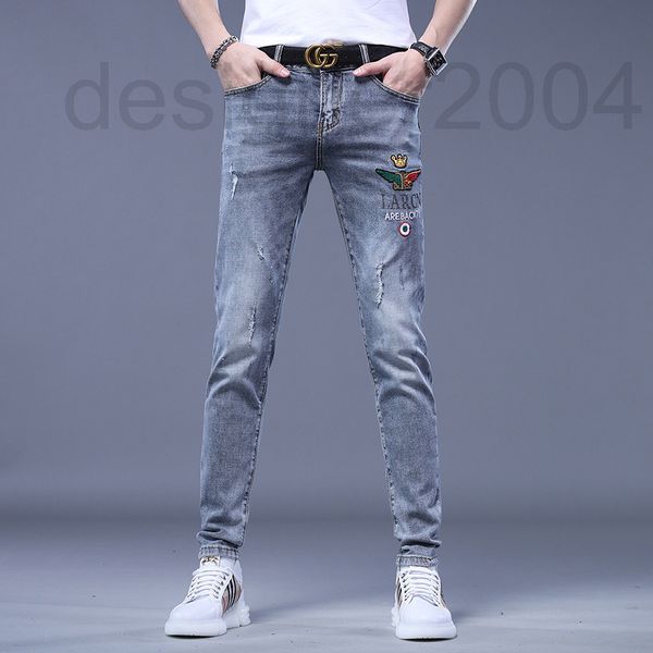 men's jeans designer spring and summer 2022 new embroidered jeans men's fashion brand korean slim fit small foot elastic o4oq, Blue
men's jeans designer spring and summer 2022 new embroidered jeans men's fashion brand korean slim fit small foot elastic o4oq, Blue