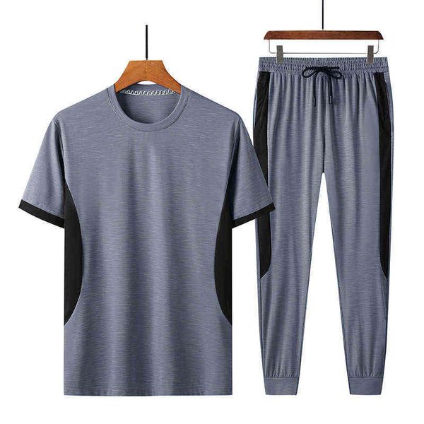 men's sports suit summer short sleeve two piece set men's tracksuit casual large size thin breathable cozy tracksuit men t220819, Gray
men's sports suit summer short sleeve two piece set men's tracksuit casual large size thin breathable cozy tracksuit men t220819, Gray