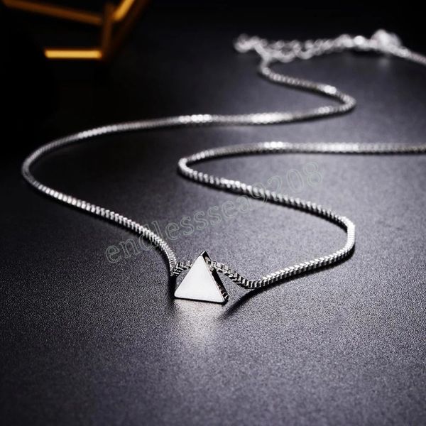 925 sterling silver triangle pendant box chain necklace for women man fashion wedding party charm jewelry
925 sterling silver triangle pendant box chain necklace for women man fashion wedding party charm jewelry