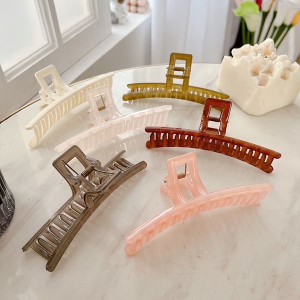 women a word hair clamp clip length 12.8 cm jelly color large hair claws geometric plastic hairpins female retro shower ponytail headdress o, Slivery;golden
women a word hair clamp clip length 12.8 cm jelly color large hair claws geometric plastic hairpins female retro shower ponytail headdress o, Slivery;golden