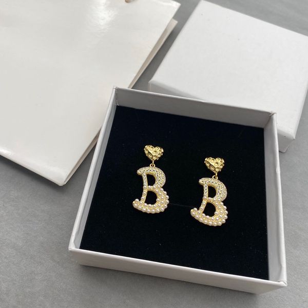 dangle earrings ladies designer jewelry wedding b letter pearl fashion set diamonds earring, Silver
dangle earrings ladies designer jewelry wedding b letter pearl fashion set diamonds earring, Silver