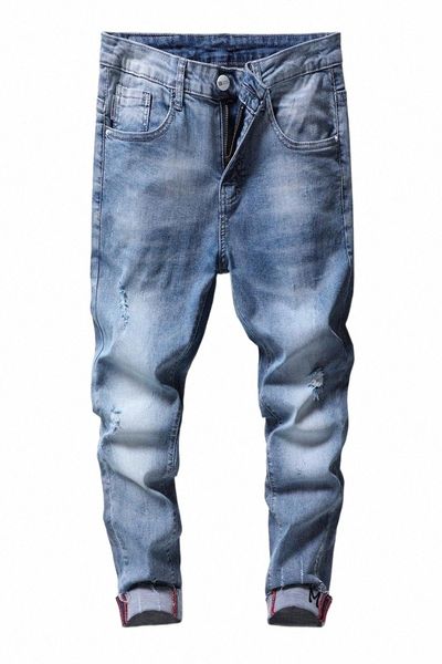 ankle-length jeans summer men's casula denim cotton stretch pencil pants in grey and blue colour a7013 x9id#
ankle-length jeans summer men's casula denim cotton stretch pencil pants in grey and blue colour a7013 x9id#