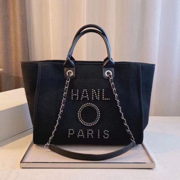 fashion luxury women's handbags evening bags brand ch pearl tote canvas beach bag female portable large capacity big handbag designers
fashion luxury women's handbags evening bags brand ch pearl tote canvas beach bag female portable large capacity big handbag designers