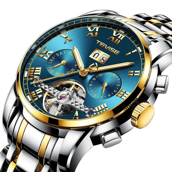 swiss tevise new men's high-end watch fashion multi-function waterproof luminous watch mechanical watch, Slivery;brown
swiss tevise new men's high-end watch fashion multi-function waterproof luminous watch mechanical watch, Slivery;brown