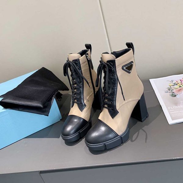 luxury shoes designer women boots leather nylon fabric chunky heels ankel boot for woman winter bottes femmes, Black
luxury shoes designer women boots leather nylon fabric chunky heels ankel boot for woman winter bottes femmes, Black