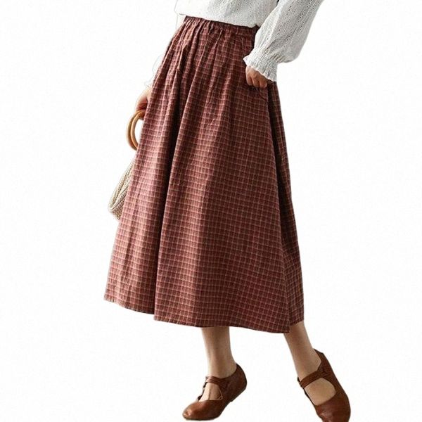 johnature spring women retro plaid pockets elastic mid waist plus size skirt 2021 loose comfortable 2 color all-match skirts k9qd#, Black
johnature spring women retro plaid pockets elastic mid waist plus size skirt 2021 loose comfortable 2 color all-match skirts k9qd#, Black