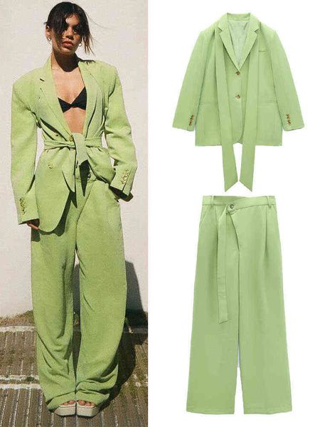 2022 spring new women allmatch casual blazer with detachable belt grass green fashion high waist wideleg casual pants j220813, White;black
2022 spring new women allmatch casual blazer with detachable belt grass green fashion high waist wideleg casual pants j220813, White;black