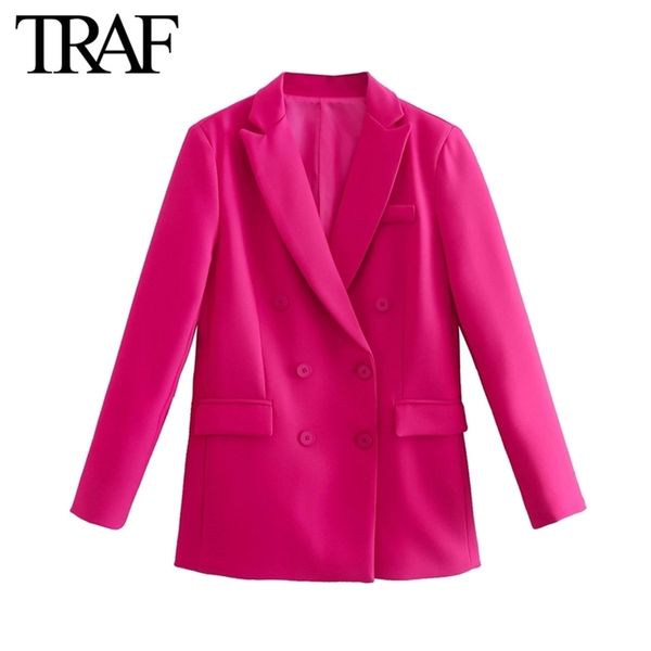 traf women clothing spring autumn double breasted clamshell pocket pink blazers chic office ladies jacket coats 220819, Black;brown
traf women clothing spring autumn double breasted clamshell pocket pink blazers chic office ladies jacket coats 220819, Black;brown