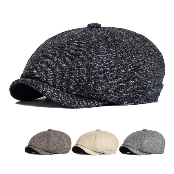 winter thick warm sboy caps men soft octagonal hat for male detective hats retro driver flat caps 220819, Blue;gray
winter thick warm sboy caps men soft octagonal hat for male detective hats retro driver flat caps 220819, Blue;gray