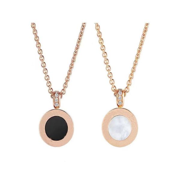 luxury fashion necklace double-sided rotating disc mother-of-pearl necklaces diamond-set sliding pendant with exquisite gift box p2729, Silver
luxury fashion necklace double-sided rotating disc mother-of-pearl necklaces diamond-set sliding pendant with exquisite gift box p2729, Silver