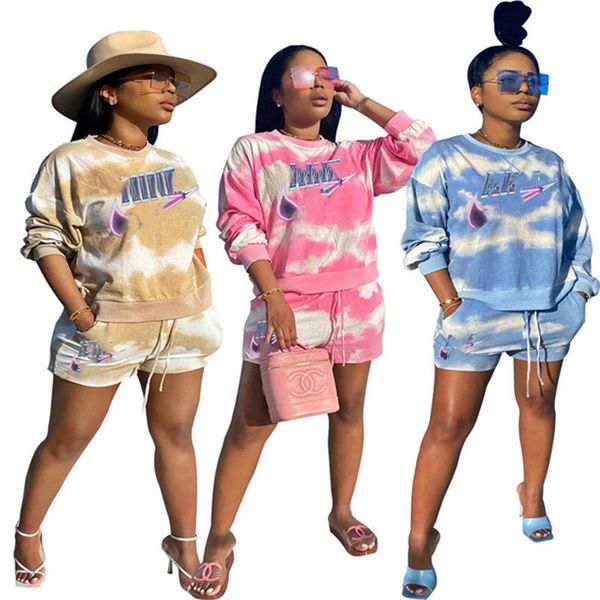 2022 brand designer women letter tracksuits winter fall tie dye two piece sets hoodies shorts fashion sports suit long sleeve outfits dhl 34, Gray
2022 brand designer women letter tracksuits winter fall tie dye two piece sets hoodies shorts fashion sports suit long sleeve outfits dhl 34, Gray