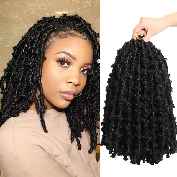 

14 inch butterfly crochet hair long faux locs hair braids 80g/pcs for black women ls15