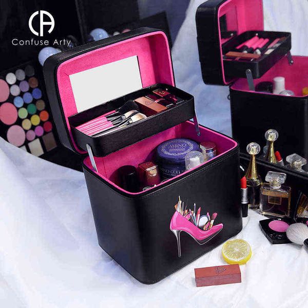 fashion with a mirror cosmetic bag professional storage box women large capacity makeup case organizer portable pretty suitcase 220820
fashion with a mirror cosmetic bag professional storage box women large capacity makeup case organizer portable pretty suitcase 220820