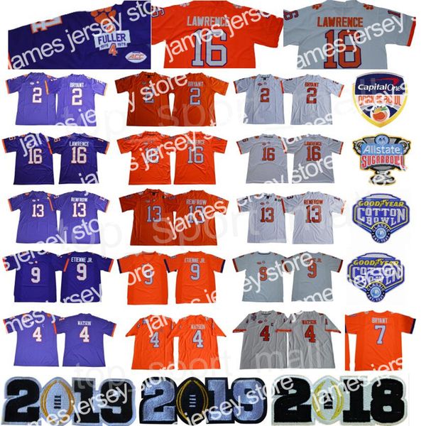 24 2018 cotton bowl ncaa clemson tigers 16 trevor lawrence jersey 2 kelly bryant deshaun watson 9 travis etienne jr hunter renfrow 2019 fina, Black;red
24 2018 cotton bowl ncaa clemson tigers 16 trevor lawrence jersey 2 kelly bryant deshaun watson 9 travis etienne jr hunter renfrow 2019 fina, Black;red