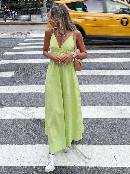 foridol eleatic smocking green cotton v neck summer women's dress sleevless long green maxi casual strapy dress solid female t220819, Black;gray
foridol eleatic smocking green cotton v neck summer women's dress sleevless long green maxi casual strapy dress solid female t220819, Black;gray