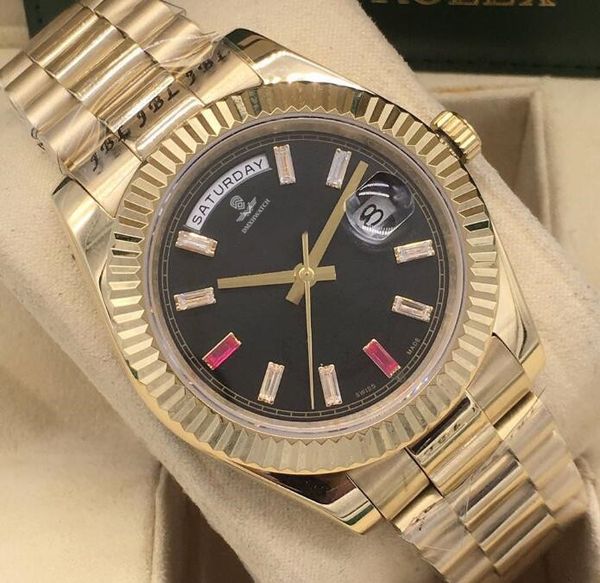 men watch mechanical automatic movement daydate gold stainless steel 41mm diamond ruby 218235 sapphire glass waterproof luminous wristwatch, Slivery;brown
men watch mechanical automatic movement daydate gold stainless steel 41mm diamond ruby 218235 sapphire glass waterproof luminous wristwatch, Slivery;brown