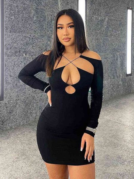 mozision double layer slim women dress long sleeve bodycon low-cut ladies dresses hollow out backless women's clothing 2021 t220819, Black;gray
mozision double layer slim women dress long sleeve bodycon low-cut ladies dresses hollow out backless women's clothing 2021 t220819, Black;gray