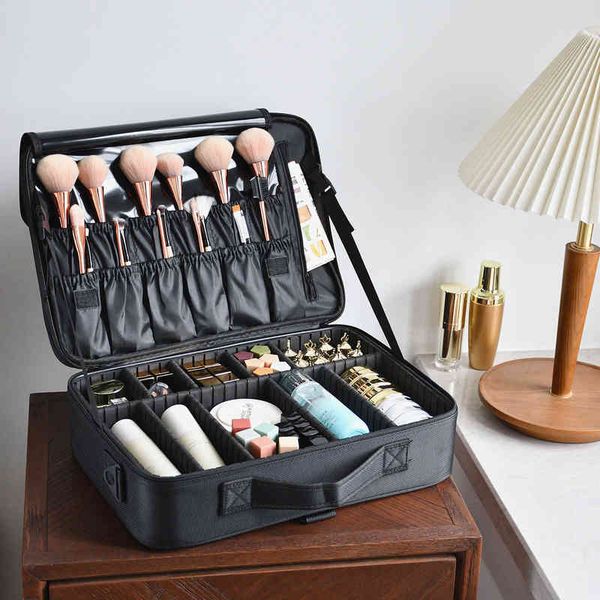 new fashion women cosmetic bag travel makeup professional make up box cosmetics pouch bags beauty case for makeup artist 220820 
new fashion women cosmetic bag travel makeup professional make up box cosmetics pouch bags beauty case for makeup artist 220820