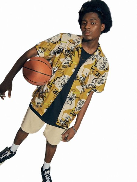 romwe street life guys letter all over print button front shirt & solid drawstring shorts 51cd#, Gray
romwe street life guys letter all over print button front shirt & solid drawstring shorts 51cd#, Gray