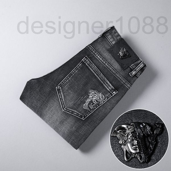 men's jeans designer smoke grey jeans men's four seasons elastic slim fit small feet leisure fashion versatile youth middle waist, Blue
men's jeans designer smoke grey jeans men's four seasons elastic slim fit small feet leisure fashion versatile youth middle waist, Blue