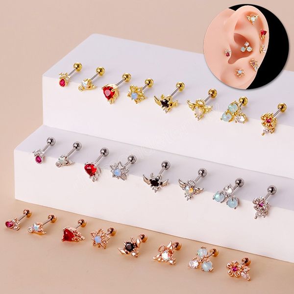 korea stainless steel piercing earrings crystal color zircon ear stud earrings tragus cartilage body jewelry teen, Golden;silver
korea stainless steel piercing earrings crystal color zircon ear stud earrings tragus cartilage body jewelry teen, Golden;silver