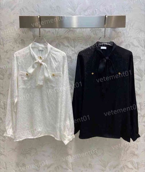 womens blouses shirts designer ce shaded jacquard lettering logo bow blouse drop-shoulder loose fit shirts luxury women clothing, White
womens blouses shirts designer ce shaded jacquard lettering logo bow blouse drop-shoulder loose fit shirts luxury women clothing, White