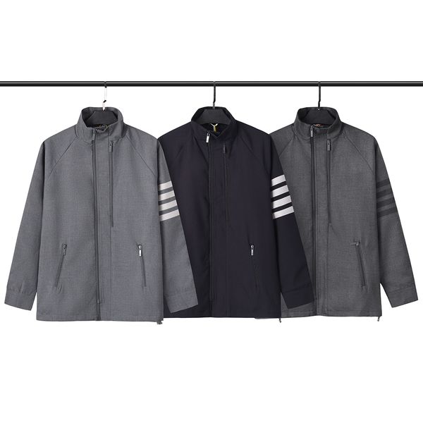 men's jacket hoodie autumn new wool long sleeve hooded double zipper striped four bars mid length windbreaker casual outdoor coat, Black;brown
men's jacket hoodie autumn new wool long sleeve hooded double zipper striped four bars mid length windbreaker casual outdoor coat, Black;brown
