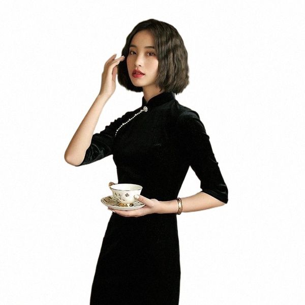 ethnic clothing gorgeous mandarin collar long fork women qipao velvet vintage button slim chinese traditional ladies cheongsam h9bl#, Red
ethnic clothing gorgeous mandarin collar long fork women qipao velvet vintage button slim chinese traditional ladies cheongsam h9bl#, Red