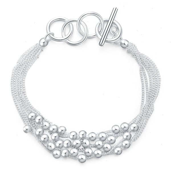 wholesale 925 stamp silver color strands cuff fine real pure six fashion lucky bracelets for women charm bracelet party jewelry, Black
wholesale 925 stamp silver color strands cuff fine real pure six fashion lucky bracelets for women charm bracelet party jewelry, Black