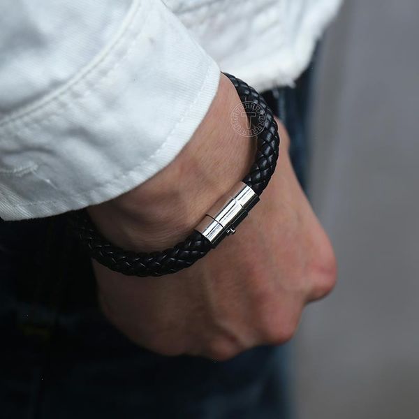 4 6 8mm mens strand leather bracelet black brown braided bracelets male jewelry stainless steel magnet clasp lbm118a
4 6 8mm mens strand leather bracelet black brown braided bracelets male jewelry stainless steel magnet clasp lbm118a