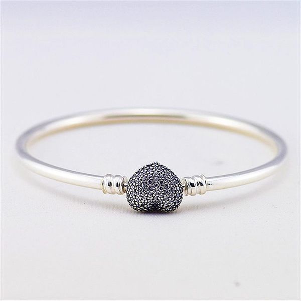 bangles jewelry 925 sterling silver bangle with heart-shaped clasp and clear cz bracelets bangles for women fashion fine jewelry w280t, White
bangles jewelry 925 sterling silver bangle with heart-shaped clasp and clear cz bracelets bangles for women fashion fine jewelry w280t, White