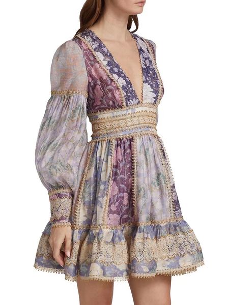 2022 runway dresses australia vintage printed lantern sleeve patchwork dresss, Black
2022 runway dresses australia vintage printed lantern sleeve patchwork dresss, Black
