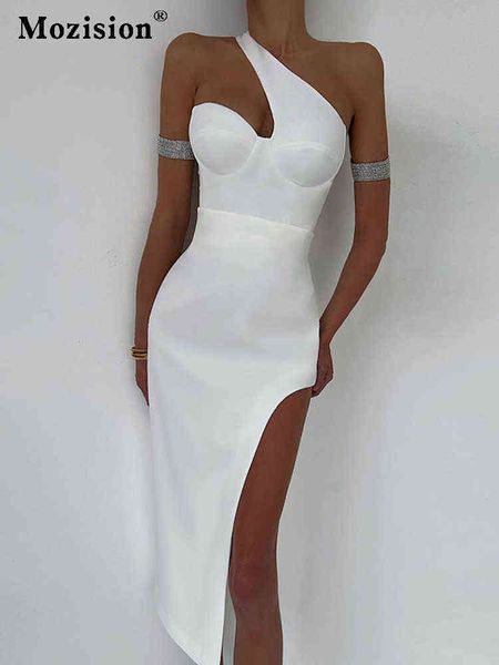 mozision elegant inclined shoulder high split midi dress for women gown summer backless sleeveless bodycon long dress vestido t220819, Black;gray
mozision elegant inclined shoulder high split midi dress for women gown summer backless sleeveless bodycon long dress vestido t220819, Black;gray