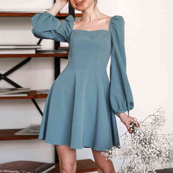slim women's solid square collar a-line dress 2021 autumn new ruched patchwork puff sleeve dresses lady elegant office vestidos t220819, Black;gray
slim women's solid square collar a-line dress 2021 autumn new ruched patchwork puff sleeve dresses lady elegant office vestidos t220819, Black;gray