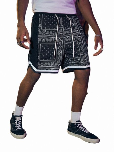 romwe street life guys paisley scarf print drawstring waist shorts 39se#, White;black
romwe street life guys paisley scarf print drawstring waist shorts 39se#, White;black
