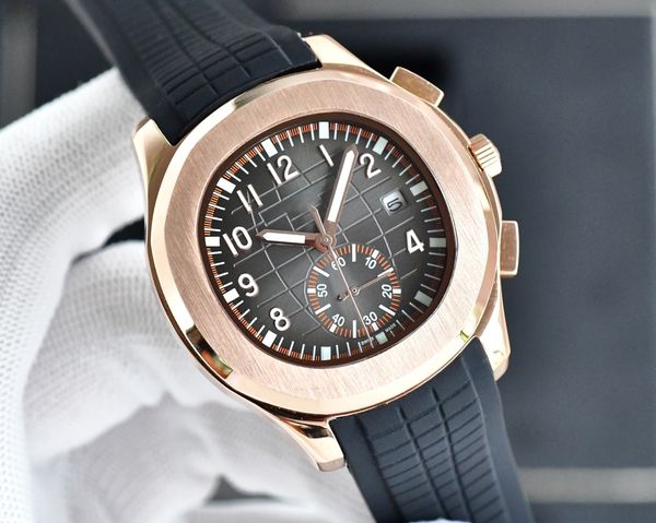 boutique men's watch automatic mechanical silicone watch band rose gold 42mm luxury fashion, Slivery;brown
boutique men's watch automatic mechanical silicone watch band rose gold 42mm luxury fashion, Slivery;brown