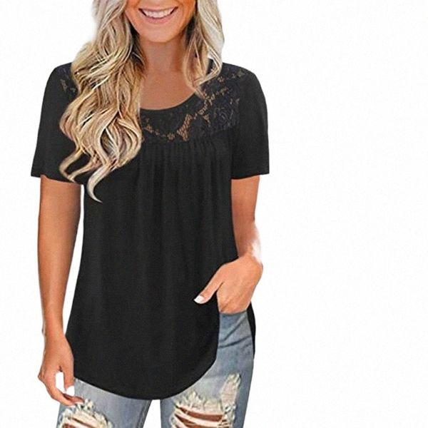 women t shirt fashion lace solid splicing o-neck short sleeve t-shirt femme summer clothing camisetas de mujer women's d9zk#, White
women t shirt fashion lace solid splicing o-neck short sleeve t-shirt femme summer clothing camisetas de mujer women's d9zk#, White