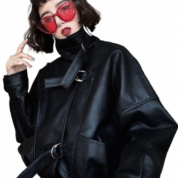 ftlzz new oversize women faux leather jacket batwing sleeve moto biker short zipper pu black jacket spring street leather coats1 k6nr#
ftlzz new oversize women faux leather jacket batwing sleeve moto biker short zipper pu black jacket spring street leather coats1 k6nr#