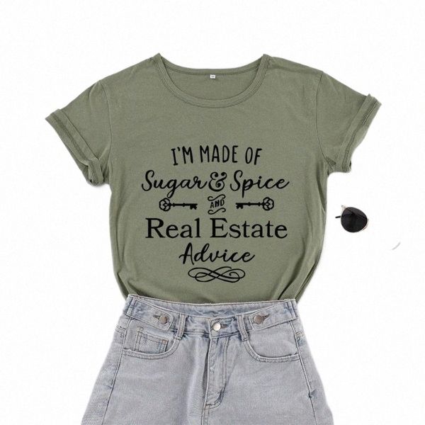 i' made of sugar spice and real estate advice funny letter t-shirt casual women lady shirt fashion cotton short sleeve tees women', White
i' made of sugar spice and real estate advice funny letter t-shirt casual women lady shirt fashion cotton short sleeve tees women', White