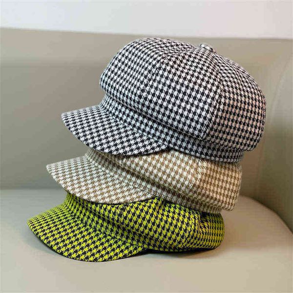 hbp stingy brim hats spring and autumn octagonal hat; female thousand bird lattice pattern shows small face; versatile painter male british, Blue;gray
hbp stingy brim hats spring and autumn octagonal hat; female thousand bird lattice pattern shows small face; versatile painter male british, Blue;gray