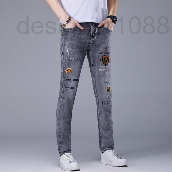 men's jeans designer 2022 european summer new high-end grey jeans men's fashion brand embroidered slim fit pants n5ct, Blue
men's jeans designer 2022 european summer new high-end grey jeans men's fashion brand embroidered slim fit pants n5ct, Blue
