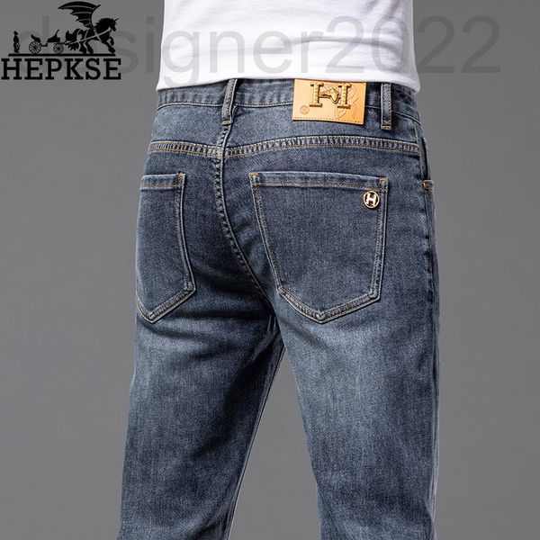 men's jeans designer spring and autumn smoke grey jeans men's european goods high-end quality trend versatile elastic slim fit str, Blue
men's jeans designer spring and autumn smoke grey jeans men's european goods high-end quality trend versatile elastic slim fit str, Blue