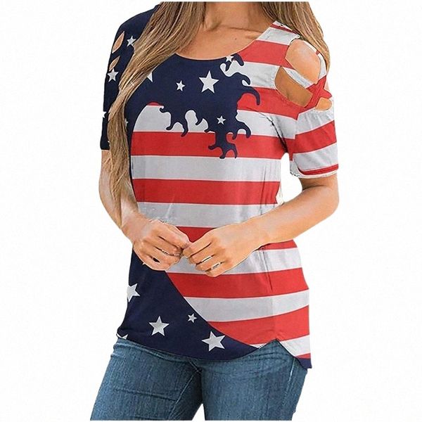 women's t-shirt summer independence day stars stripes american flag printing round neck pullover short sleeve casual r8uo#, White
women's t-shirt summer independence day stars stripes american flag printing round neck pullover short sleeve casual r8uo#, White