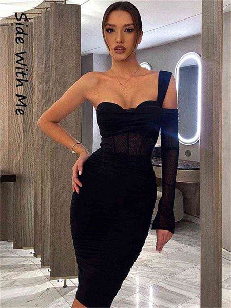 side with me bodycon long sleeve folds women's mini dresses 2022 summer vintage mesh one shoulder party woman dress t220819, Black;gray
side with me bodycon long sleeve folds women's mini dresses 2022 summer vintage mesh one shoulder party woman dress t220819, Black;gray
