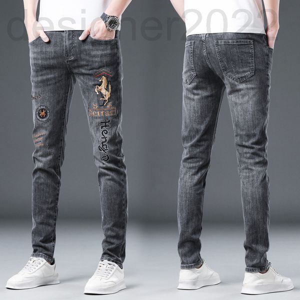 men's jeans designer european spring french embroidery jeans men's high-quality fashion personality versatile slim straight pants, Blue
men's jeans designer european spring french embroidery jeans men's high-quality fashion personality versatile slim straight pants, Blue