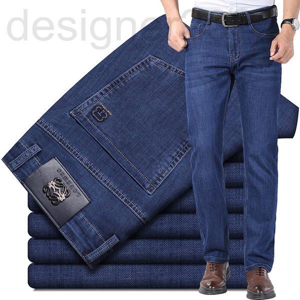 men's jeans designer spring and summer thin men's light luxury blue business jeans fashion casual elastic loose straight pants 5da
men's jeans designer spring and summer thin men's light luxury blue business jeans fashion casual elastic loose straight pants 5da