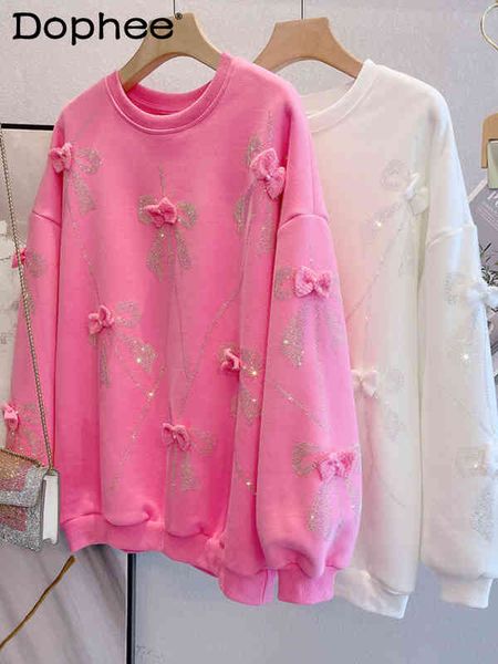 heavy embroidery drilling sweet bow pink sweatshirt fleece warm all-matching candy color hoodies 2022 autumn winter clothes, Black
heavy embroidery drilling sweet bow pink sweatshirt fleece warm all-matching candy color hoodies 2022 autumn winter clothes, Black