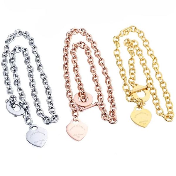 t style design chunky ot chains heart charms pendant necklace titanium steel gold silver244d, Silver
t style design chunky ot chains heart charms pendant necklace titanium steel gold silver244d, Silver